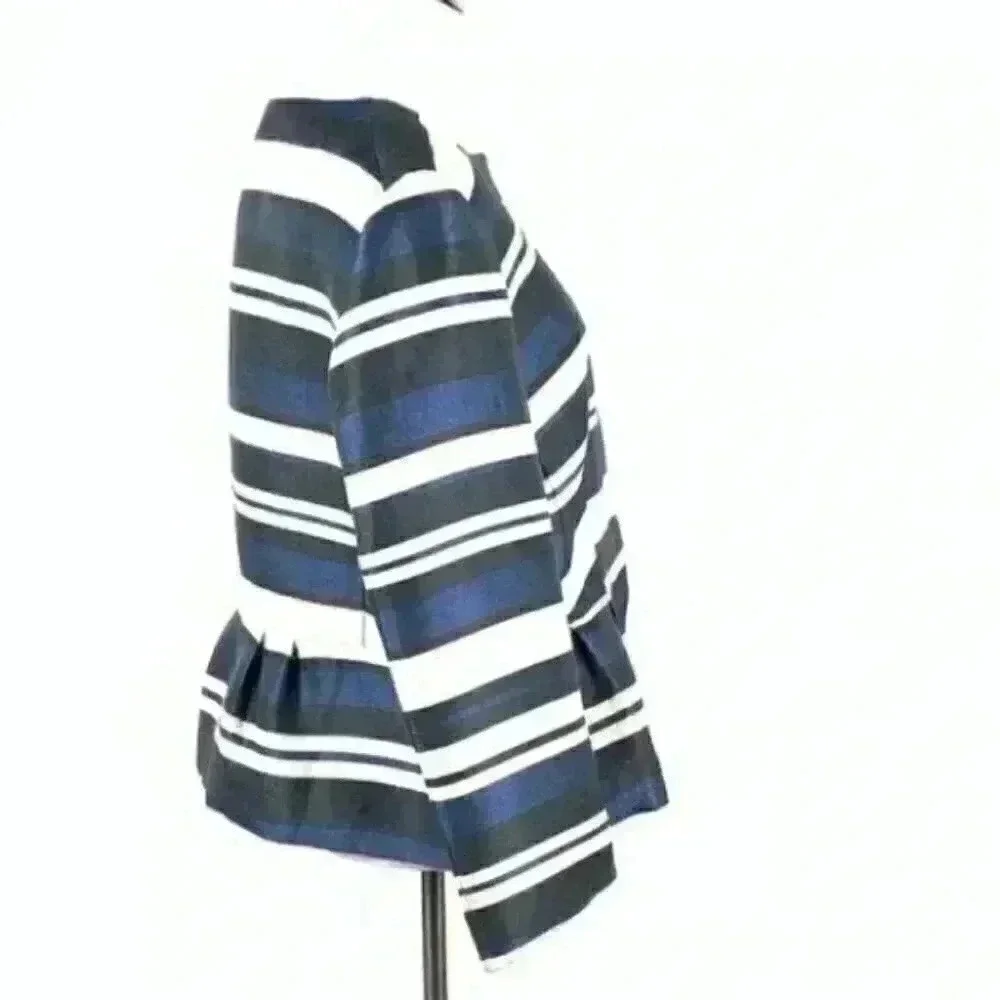 New Ann Taylor blazer sz 10 stripes peplum career